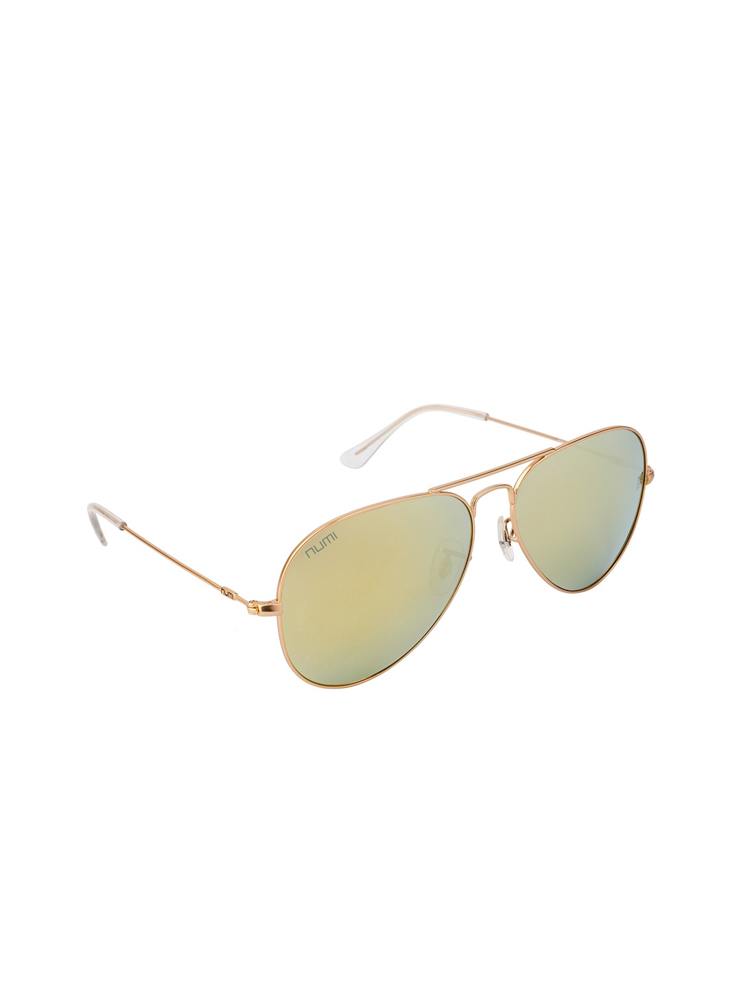

NUMI MAVERICK Unisex Gold UV Protected Aviator Sunglasses