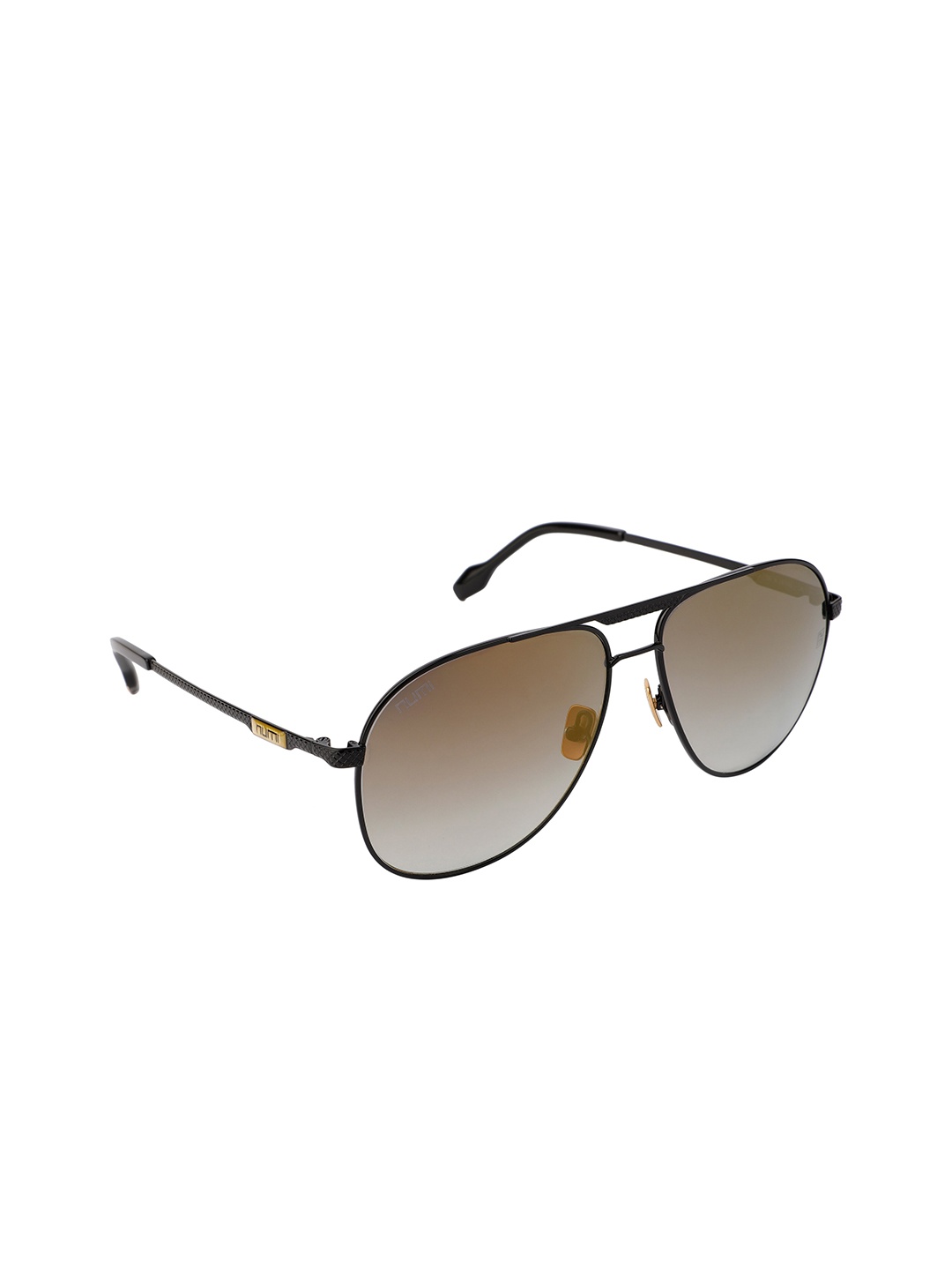 

NUMI GRAND PRIX Unisex Brown Full Rim Aviator Sunglasses