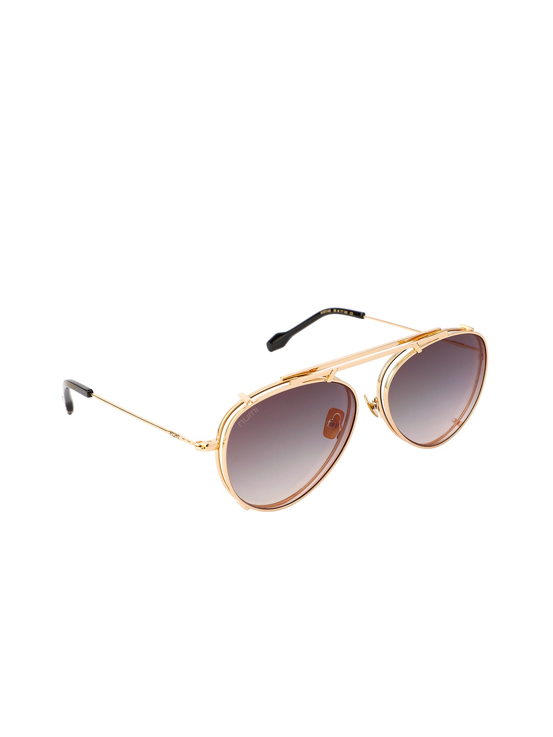 

NUMI APOLLO Unisex Grey Full Rim Aviator Sunglasses