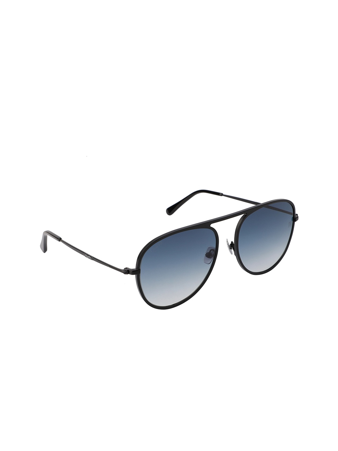 

NUMI Unisex Blue Lens & Black Aviator Sunglasses with UV Protected Lens