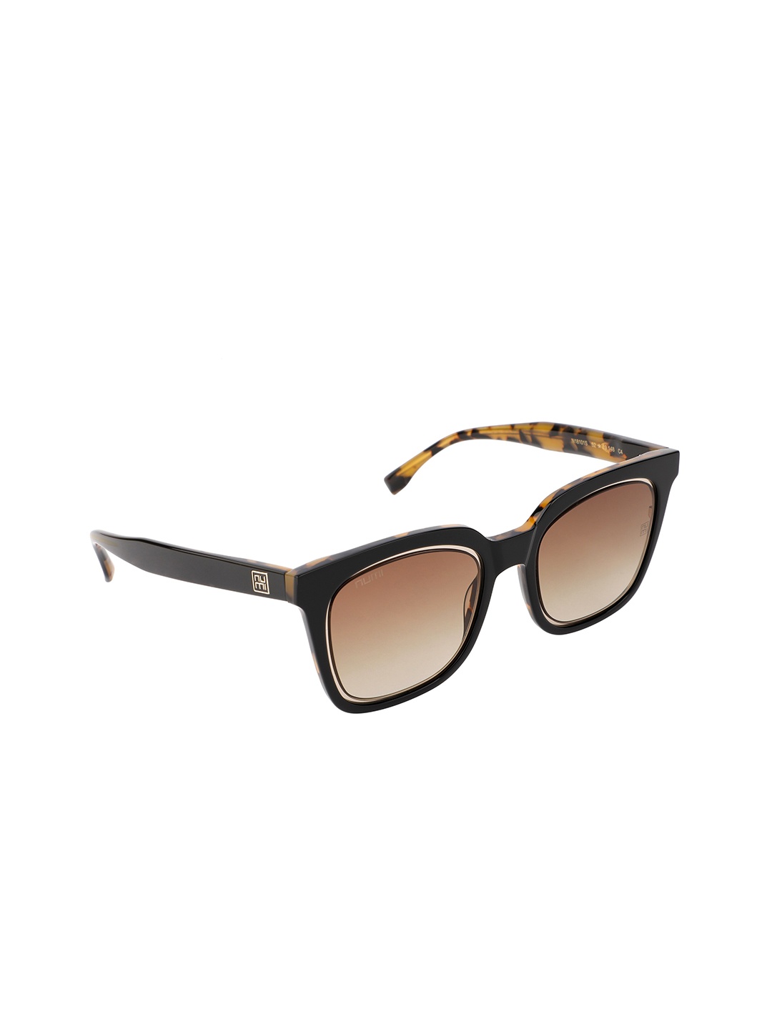 

NUMI Unisex Brown Lens & Black Full Rim Square Sunglasses INTENSO