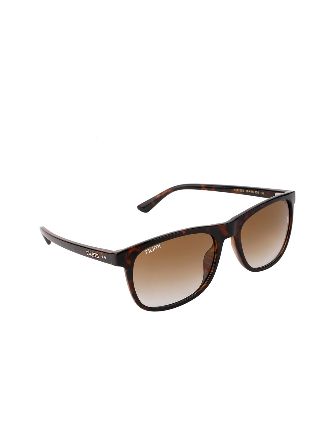 

NUMI Unisex Brown Lens & Brown Full Rim Wayfarer Sunglasses PLUSH