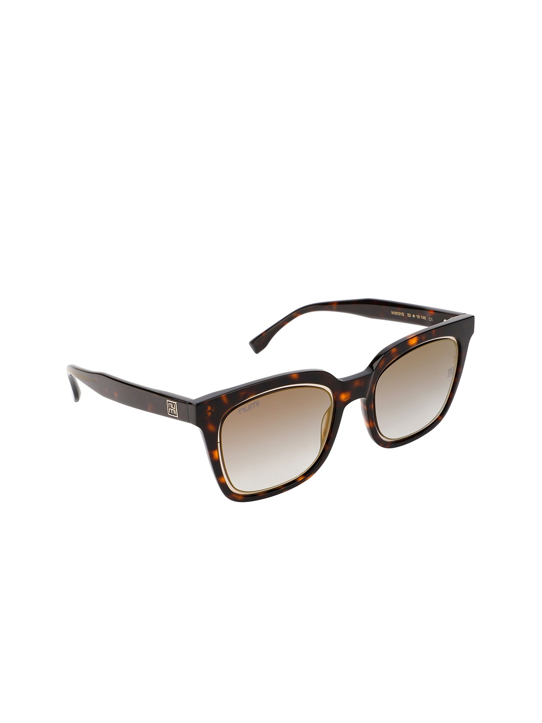 

NUMI INTENSO Unisex Brown Full Rim UV Protected Square Sunglasses