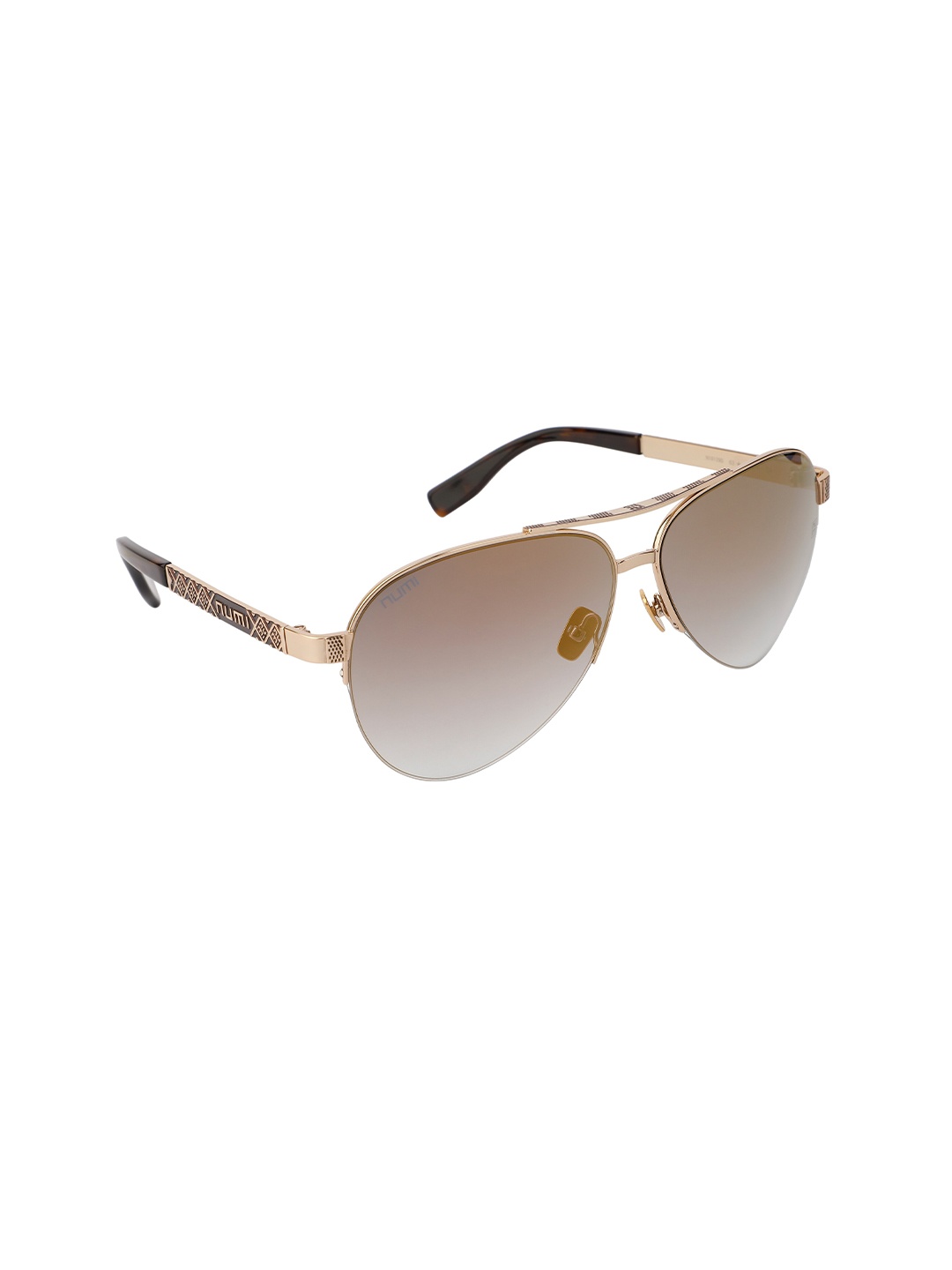 

NUMI Unisex Brown Lens Aviator Sunglasses with UV Protected Lens - N18129SCL4