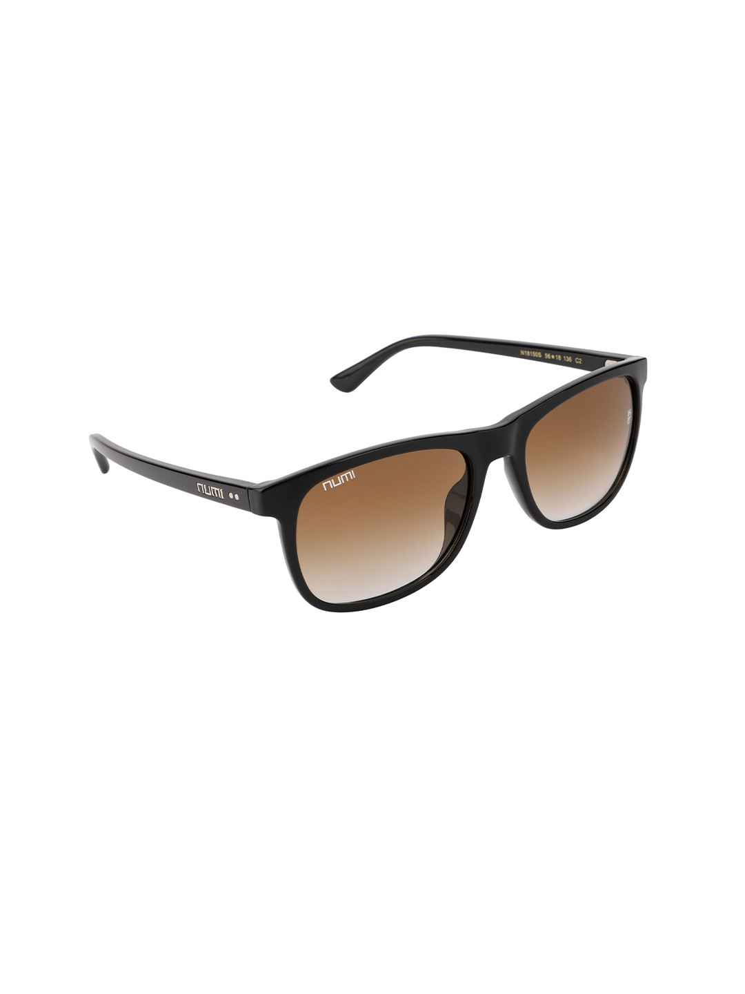 

NUMI Unisex Brown Lens & Black Wayfarer Sunglasses with UV Protected Lens N18145SCL4