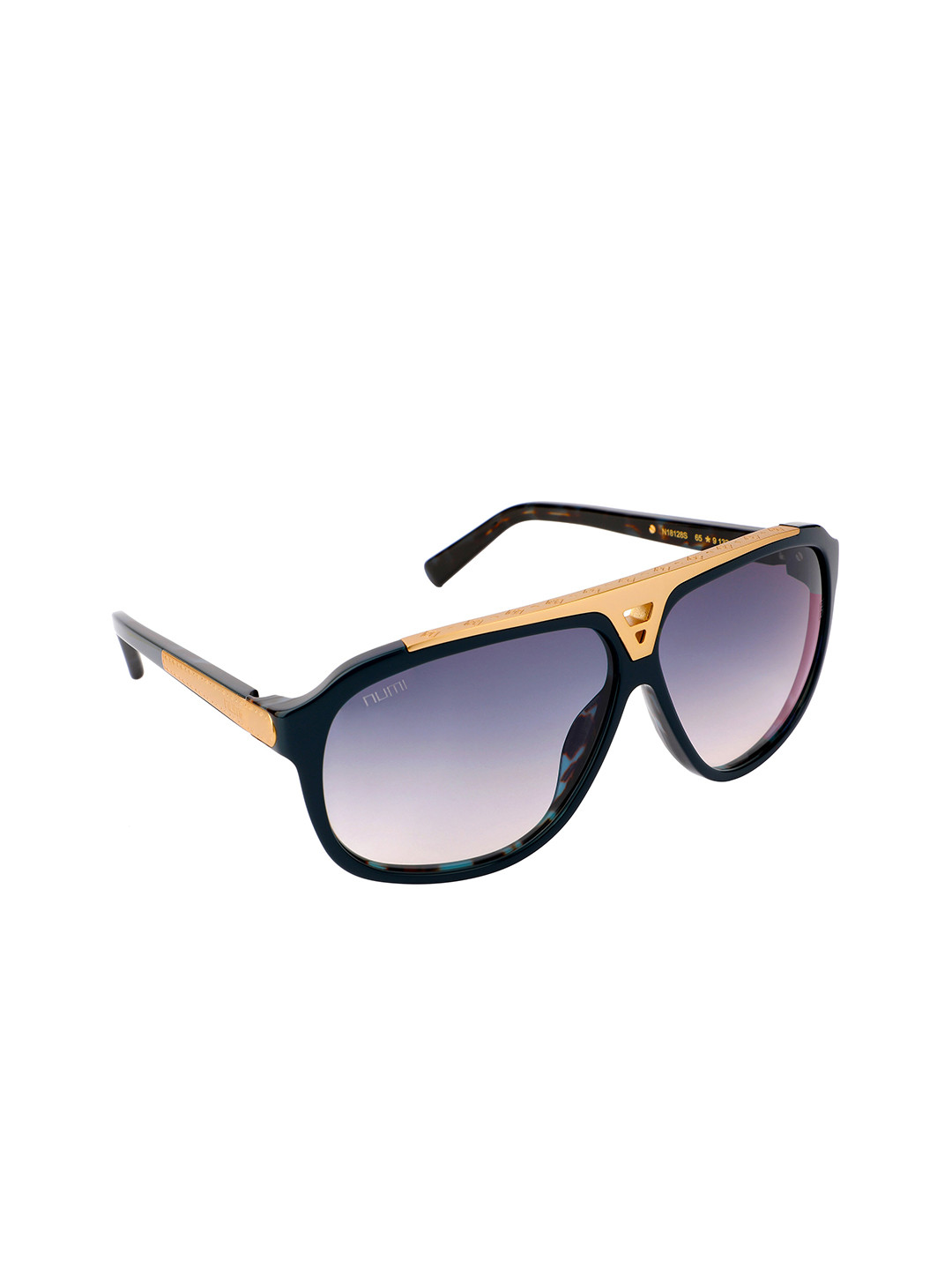 

NUMI Men Blue Lens & Black Oversized Sunglasses with UV Protected Lens - N18128SCL4