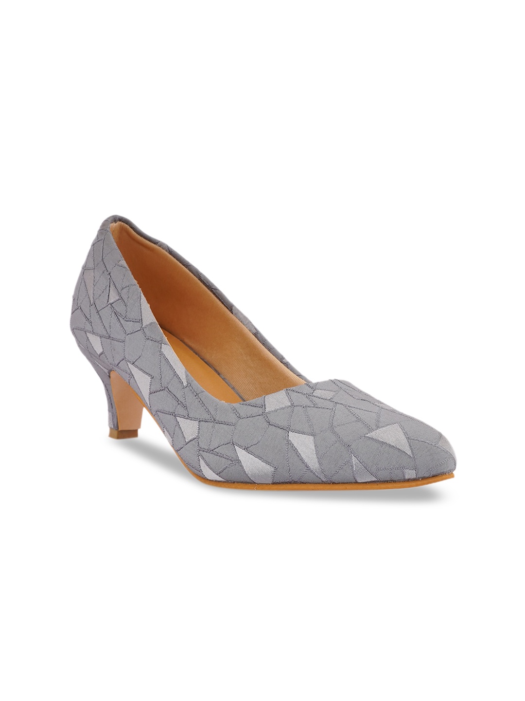 

SCENTRA Women Grey Kitten Heel Pumps