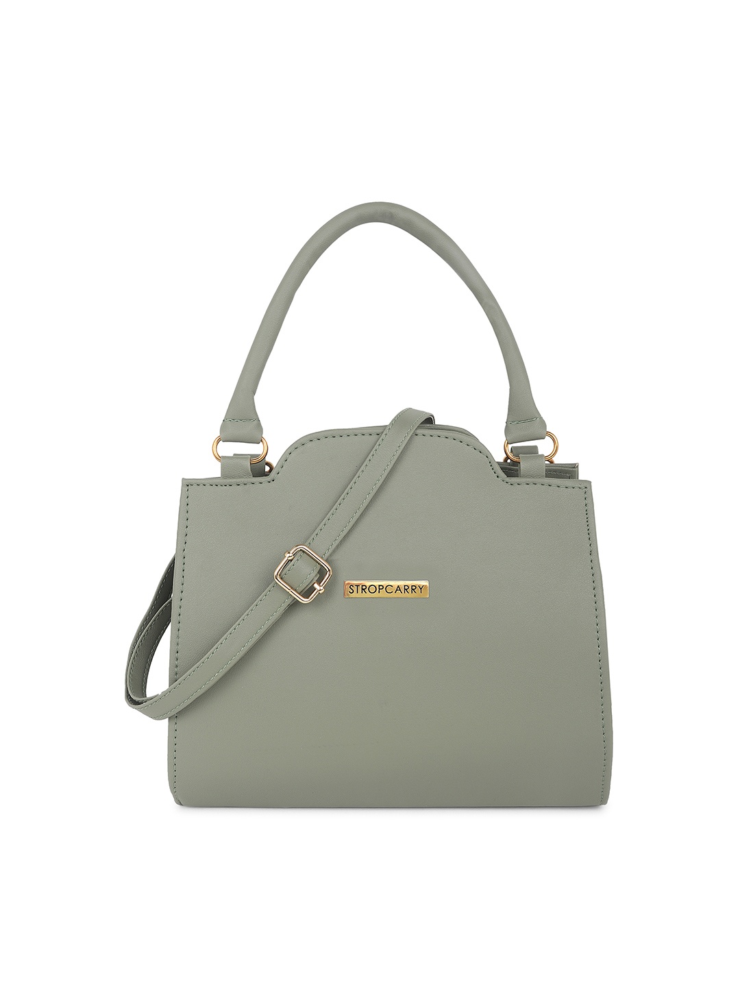 

Stropcarry Women Green Structured Shoulder Bag With Detachable Sling Strap