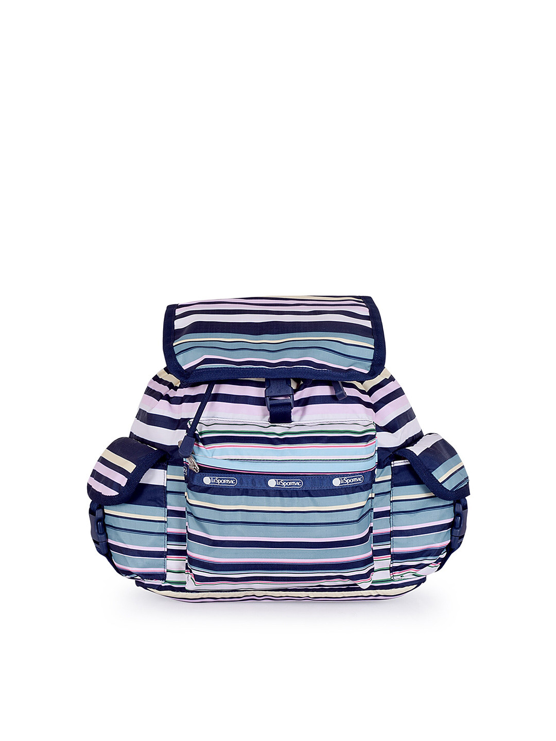 

LeSportsac Medium Voyager Range Beach Stripe Color Soft One Size Backpack, Grey