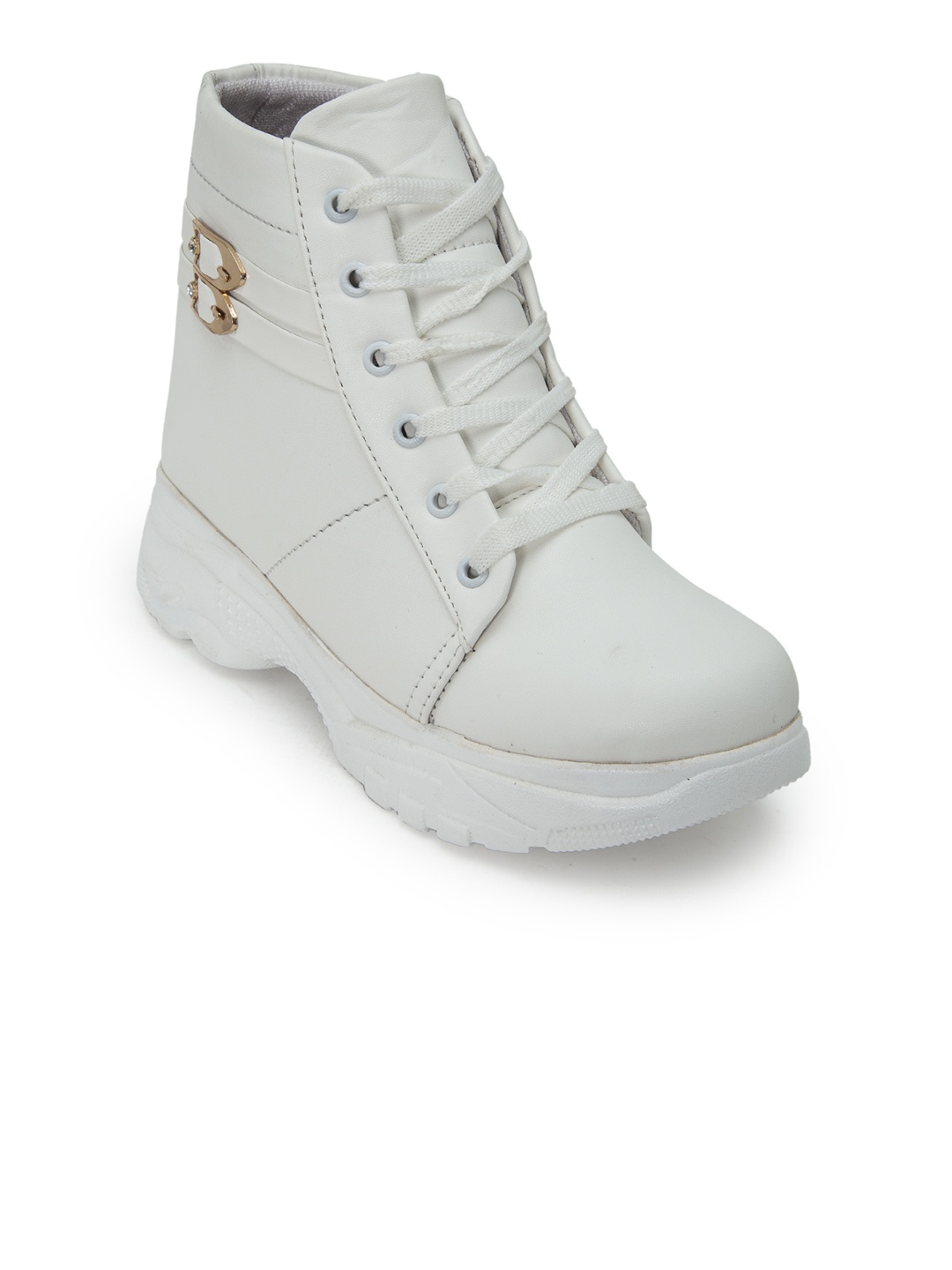 

DEAS Off White Block Heeled Boots