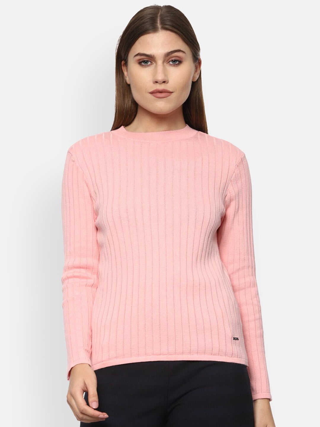 

Van Heusen Woman Women Pink & christmas pink Ribbed Pullover