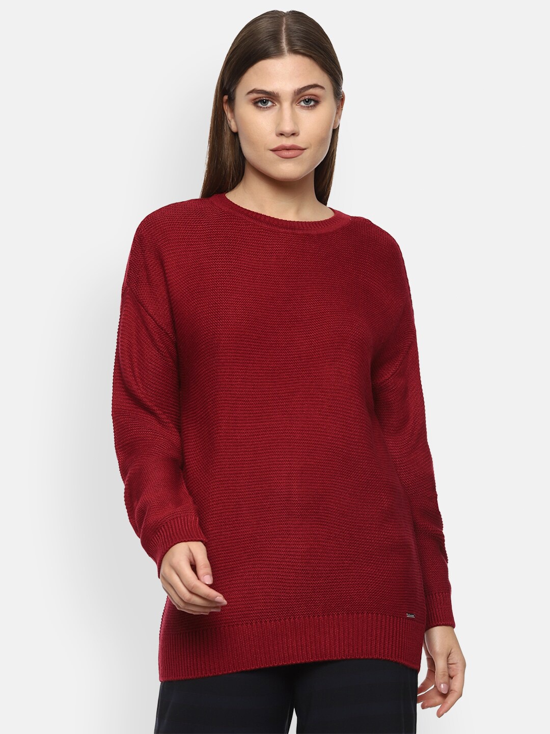 

Van Heusen Woman Maroon Pullover