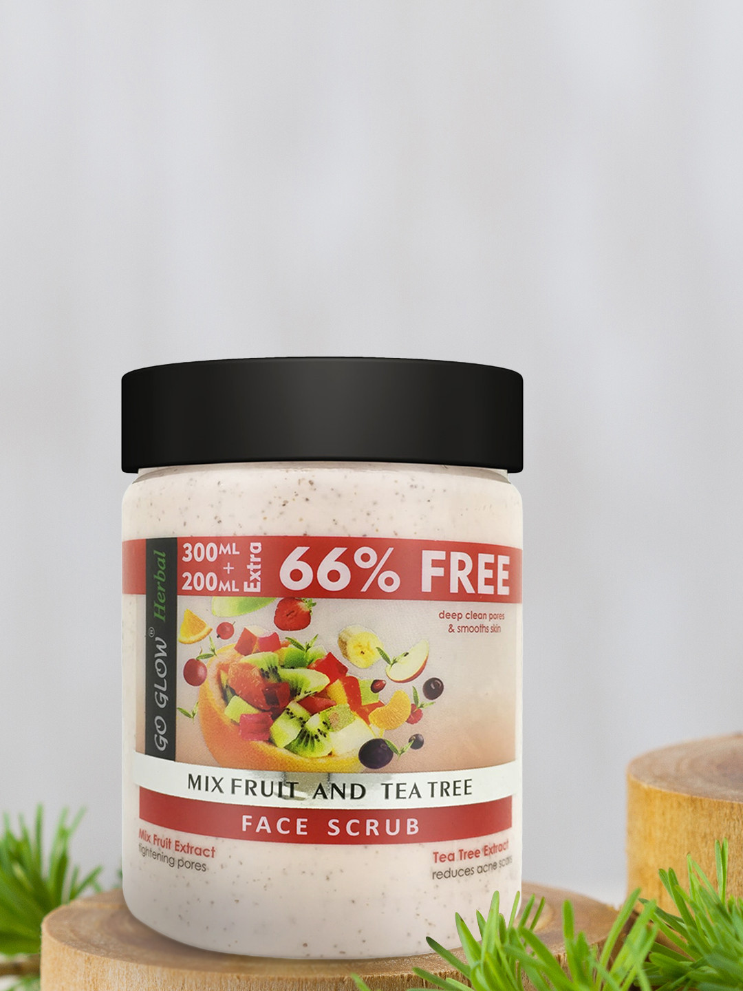 

Berina Go Glow Mix Fruit & Tea Tree Face Scrub - 500ml, Cream