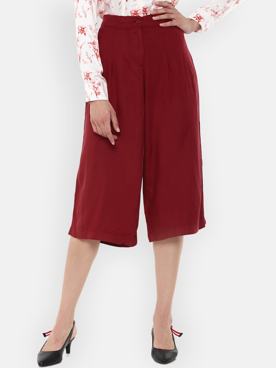 

Van Heusen Woman Women Maroon Culottes Trousers