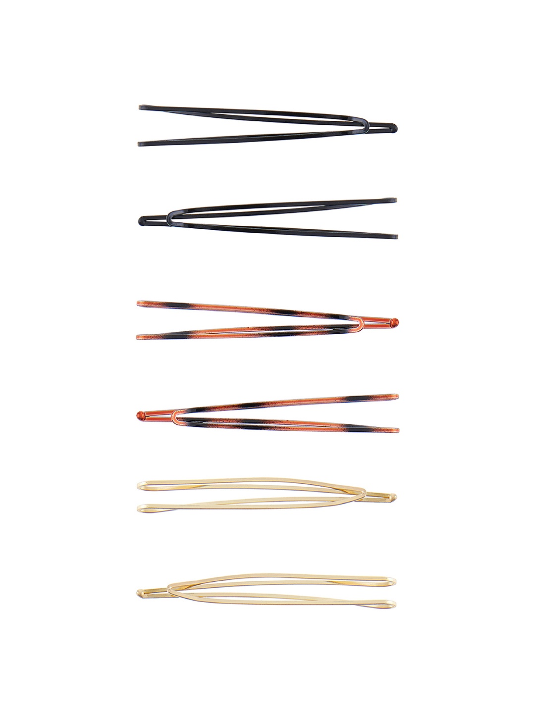 

Accessorize London Women Set of 6 Bobby Pins, Black