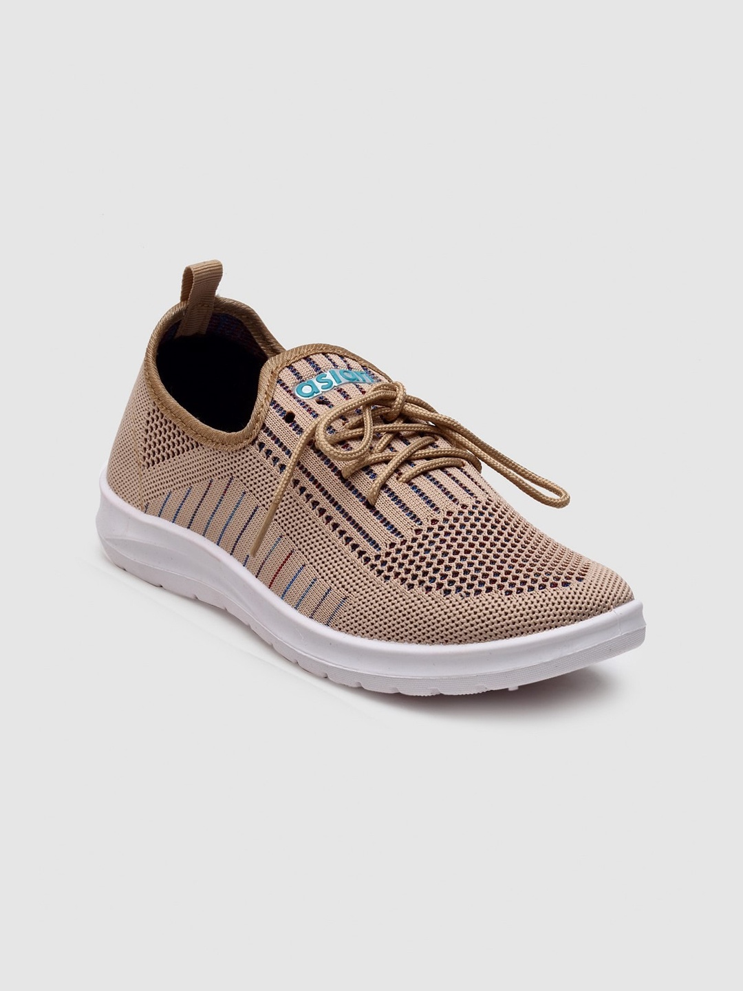 

ASIAN Women Beige Woven Design Sneakers