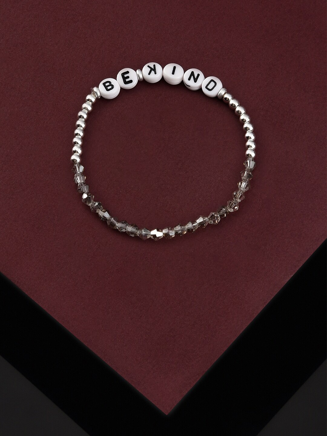 

Accessorize Women Silver Typography Stretch Bracelet