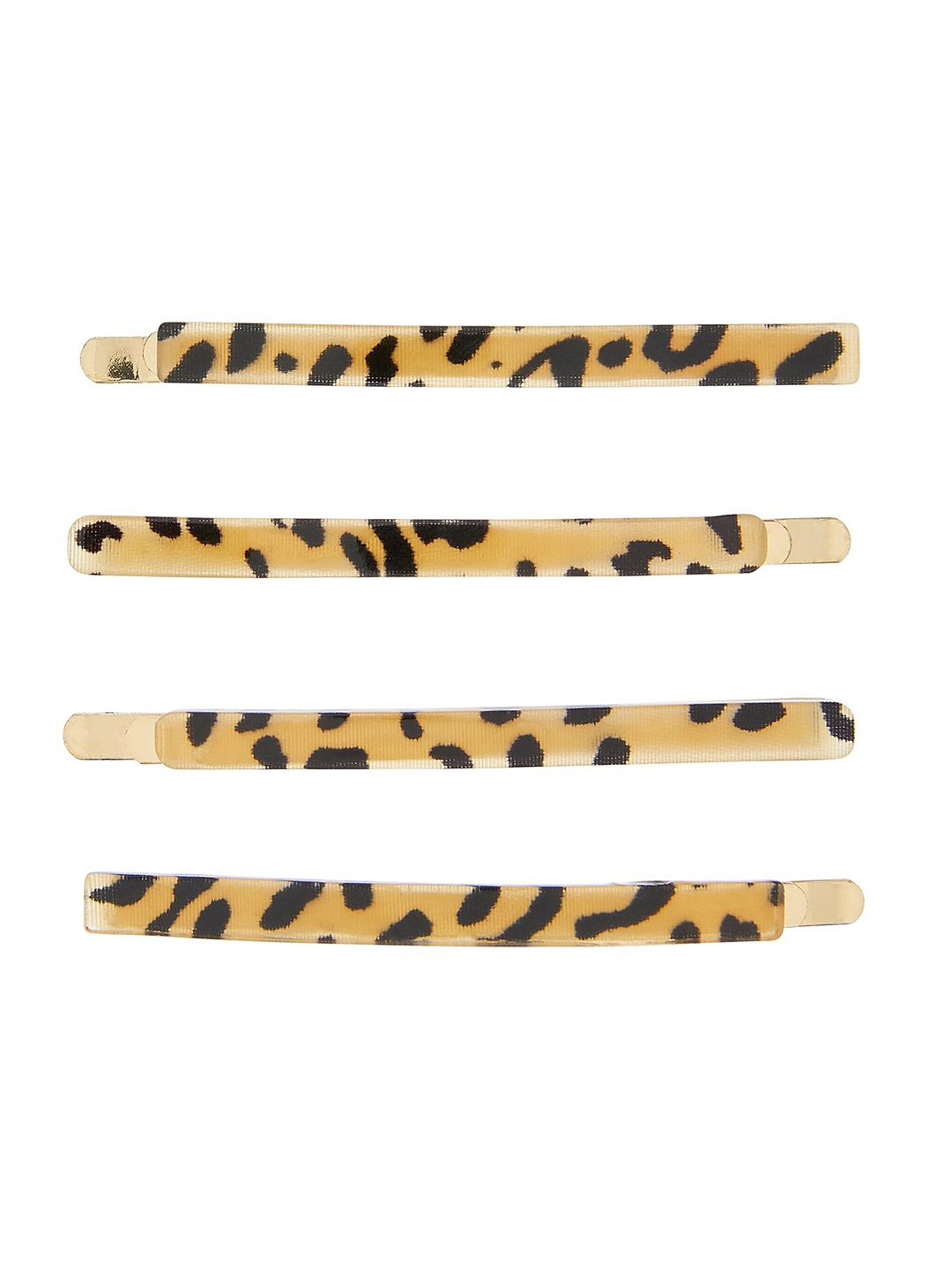 

Accessorize Women Set of 4 Yellow & Black Bobby Pins