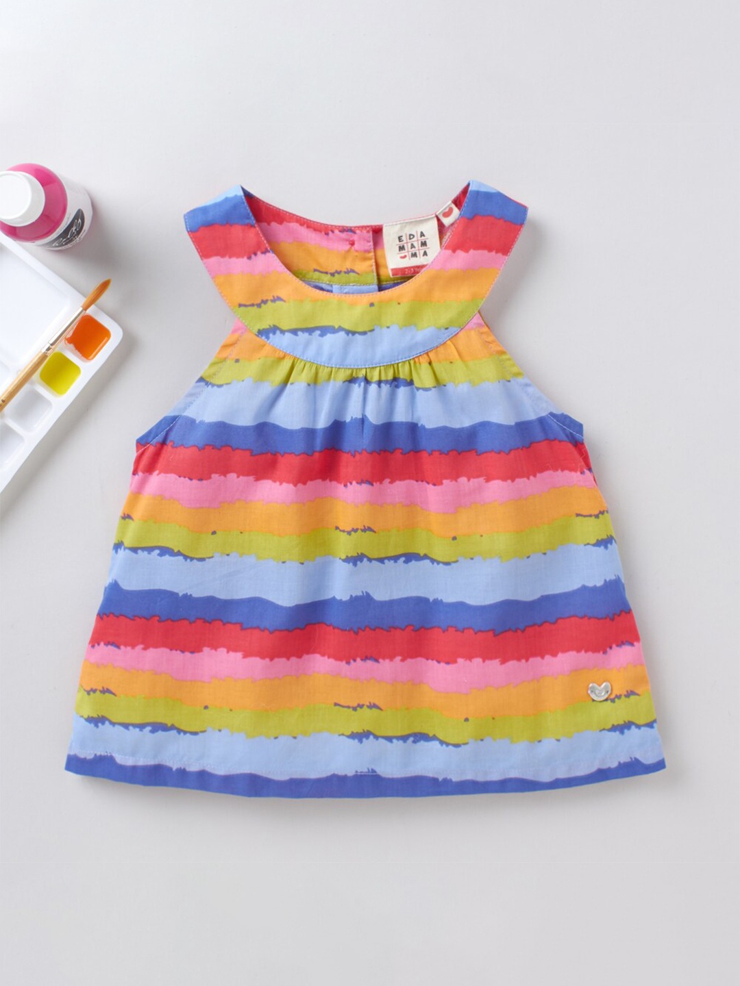 

Ed-a-Mamma Girls Multicoloured Abstract Printed A-Line Top, Multi