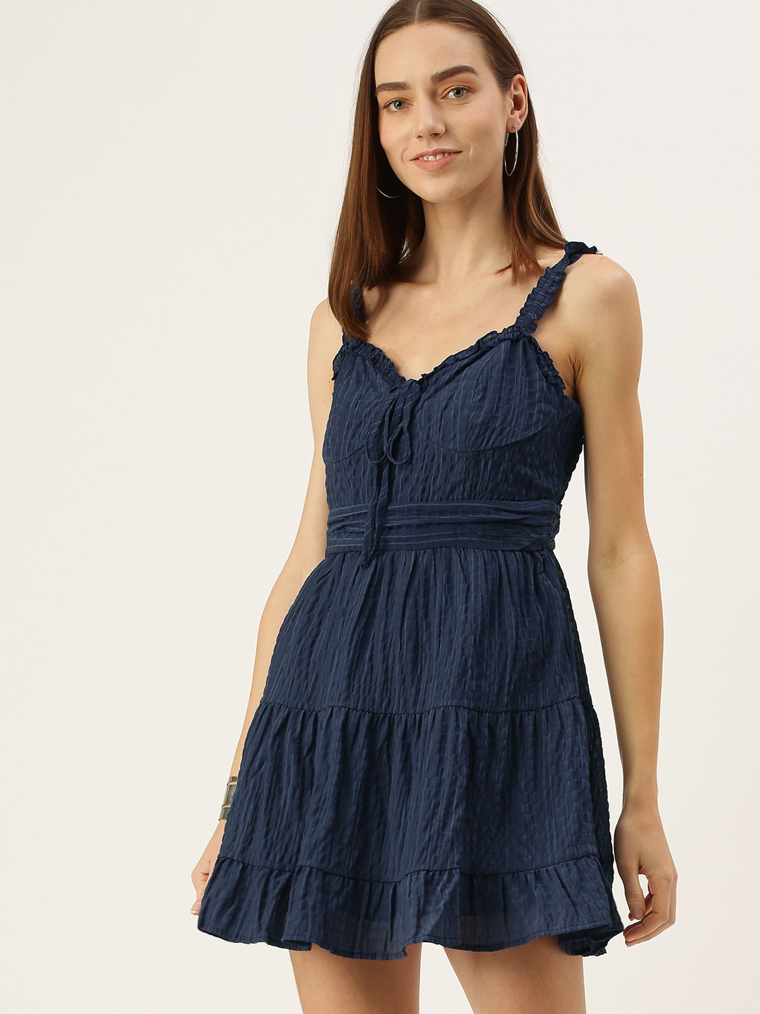

FOREVER 21 Navy Blue A-Line Mini Dress