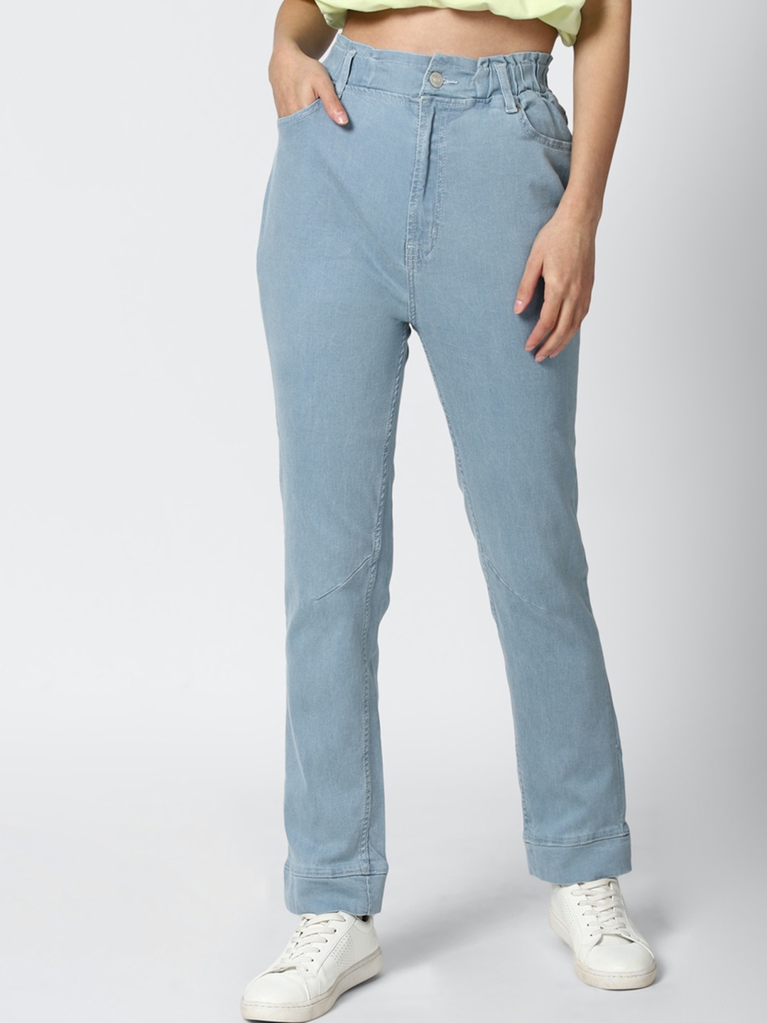 

FOREVER 21 Women Blue Stretchable Jeans