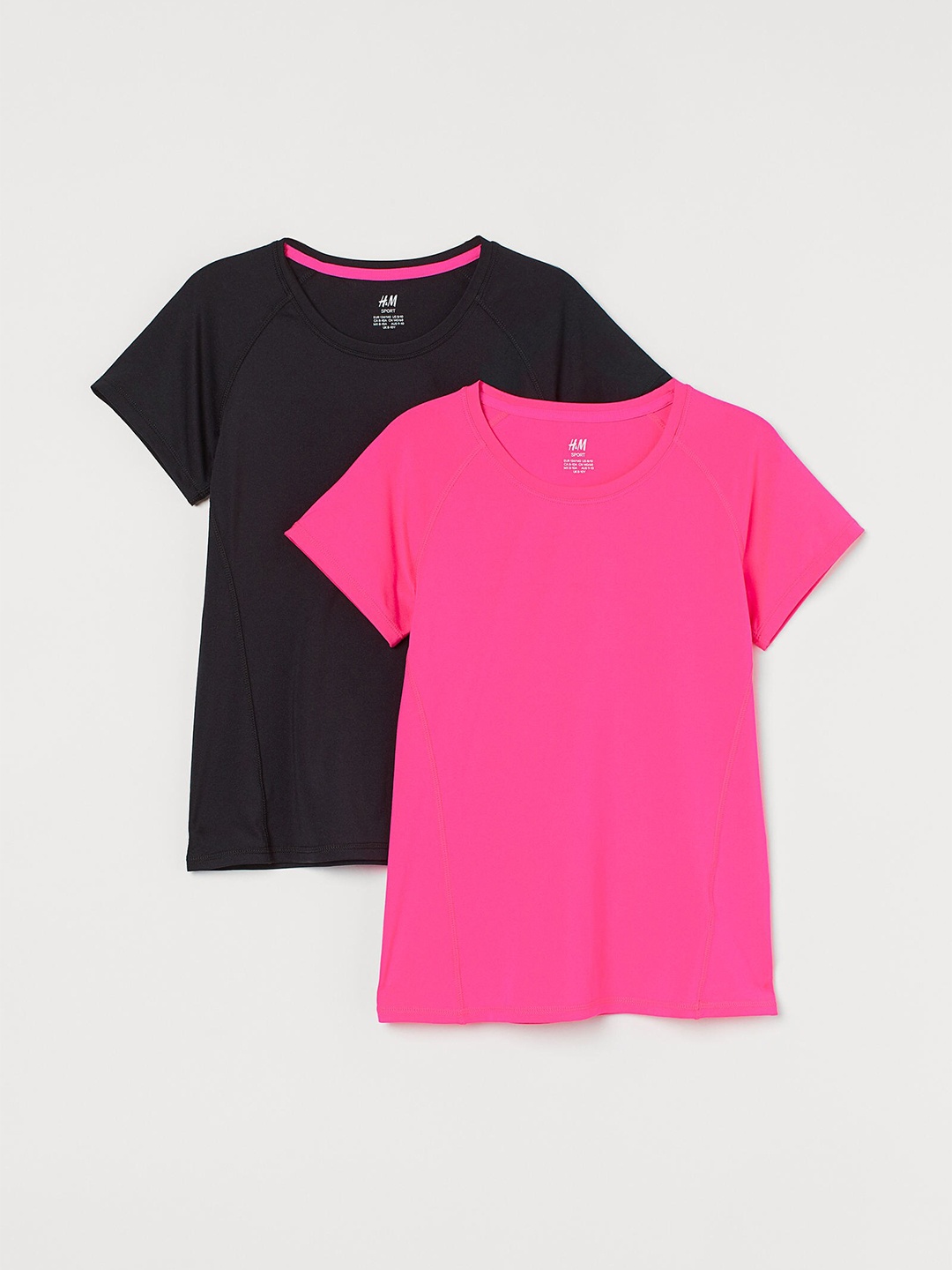 

H&M Girls Black & Pink 2-pack sports tops