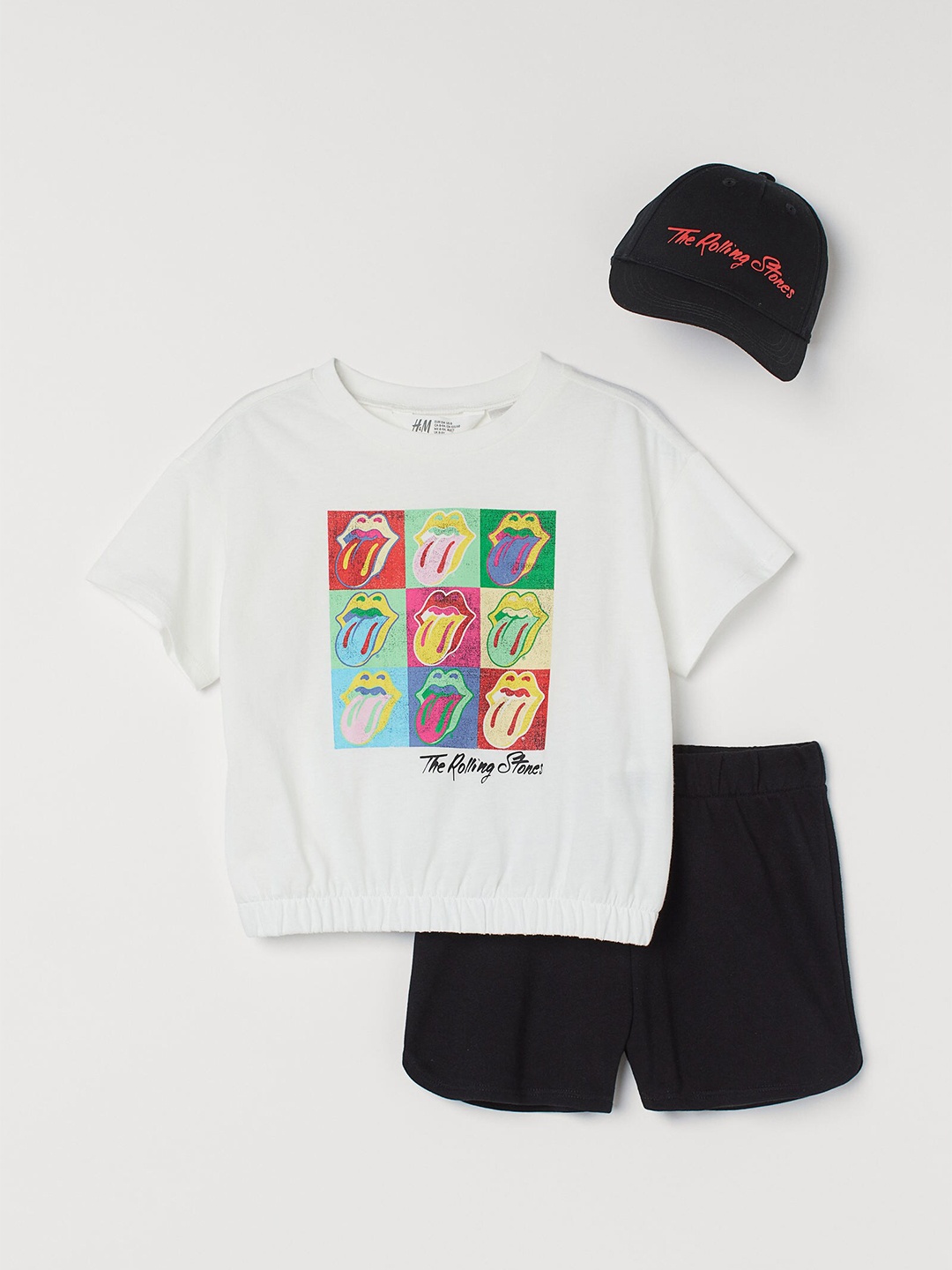 

H&M Girls White & Black 3-piece printed set