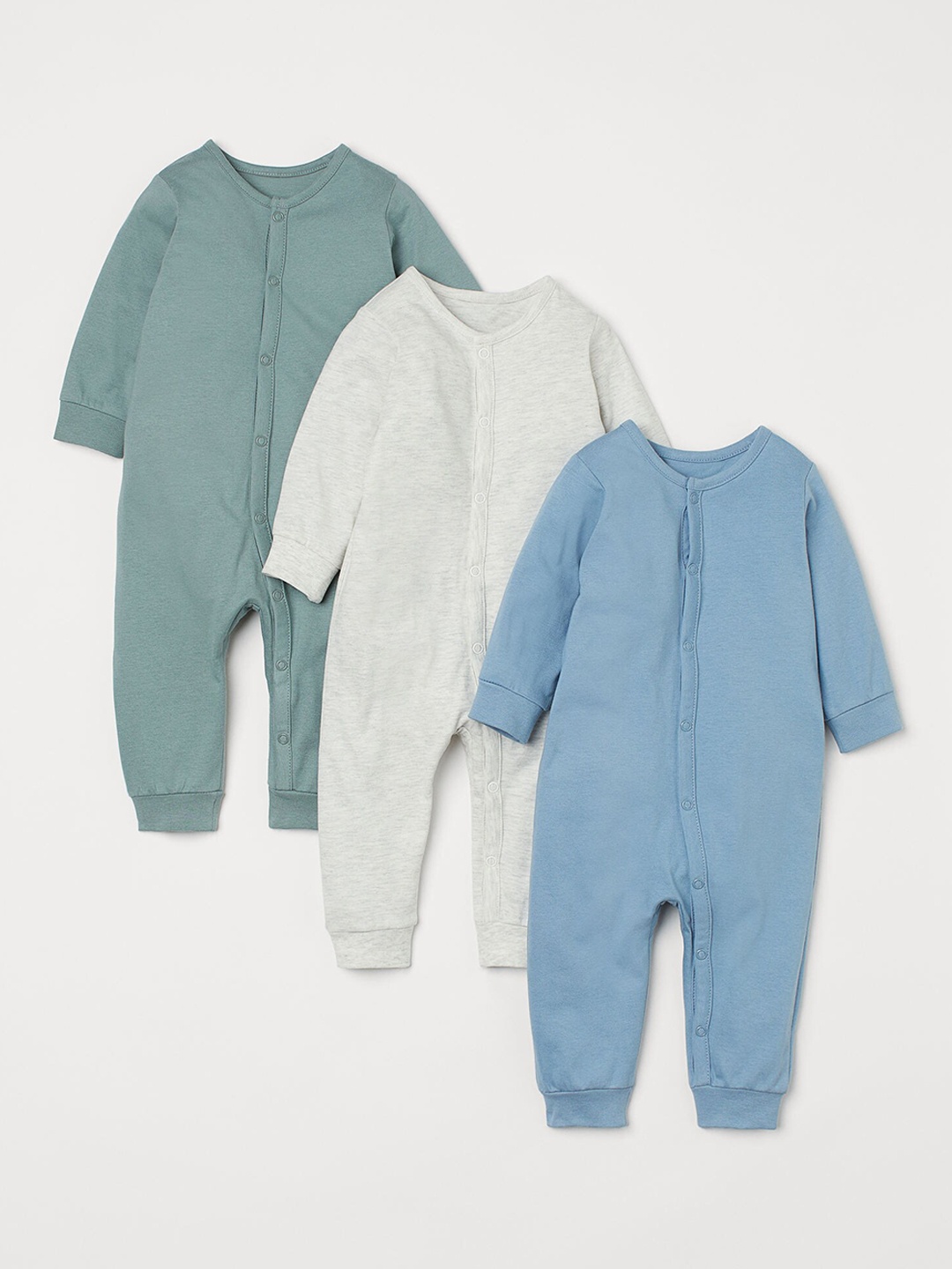 

H&M Girls 3-Pack Cotton Pyjamas, Green