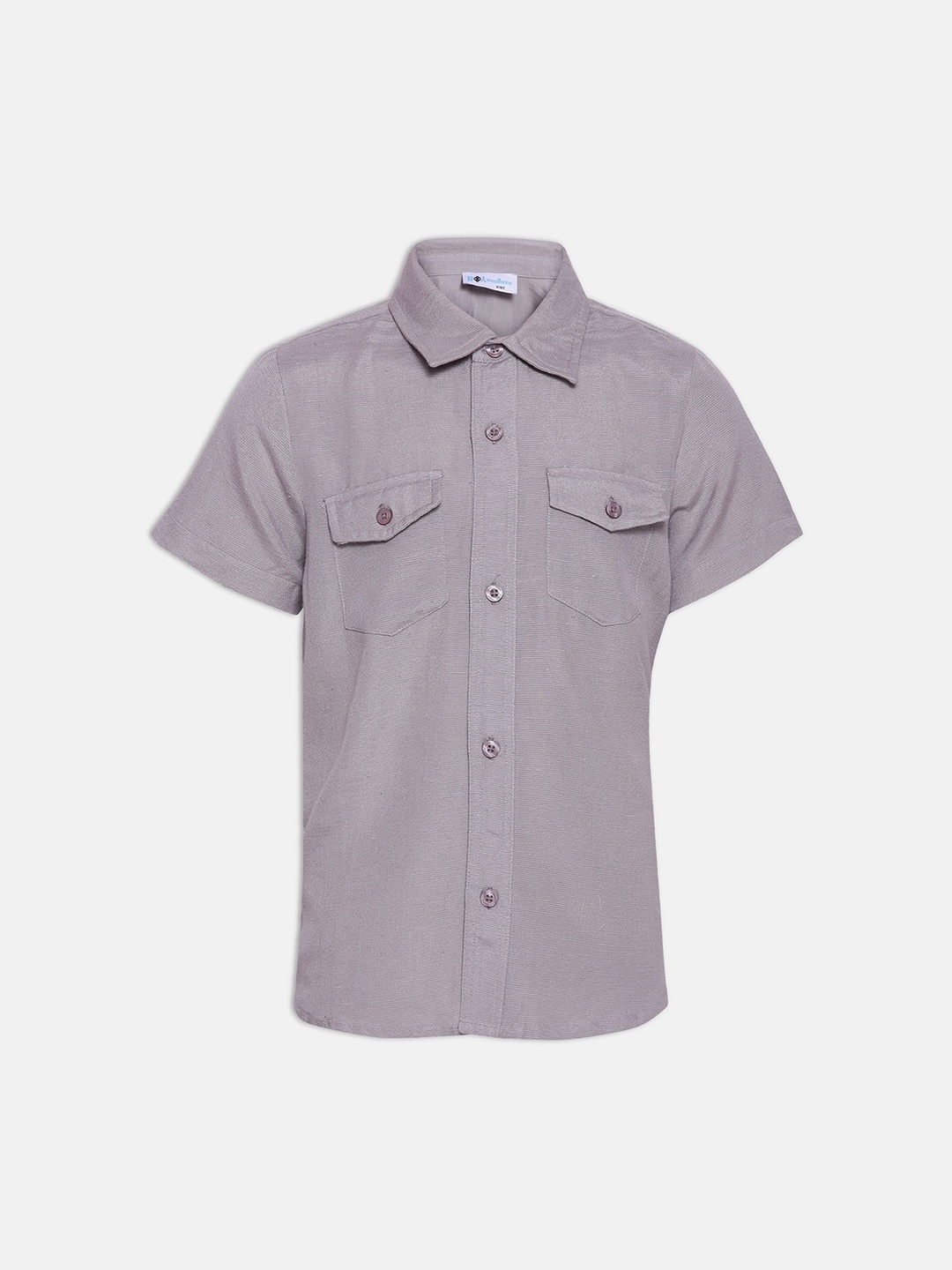

Oxolloxo Boys Grey Solid Linen Blend Casual Shirt