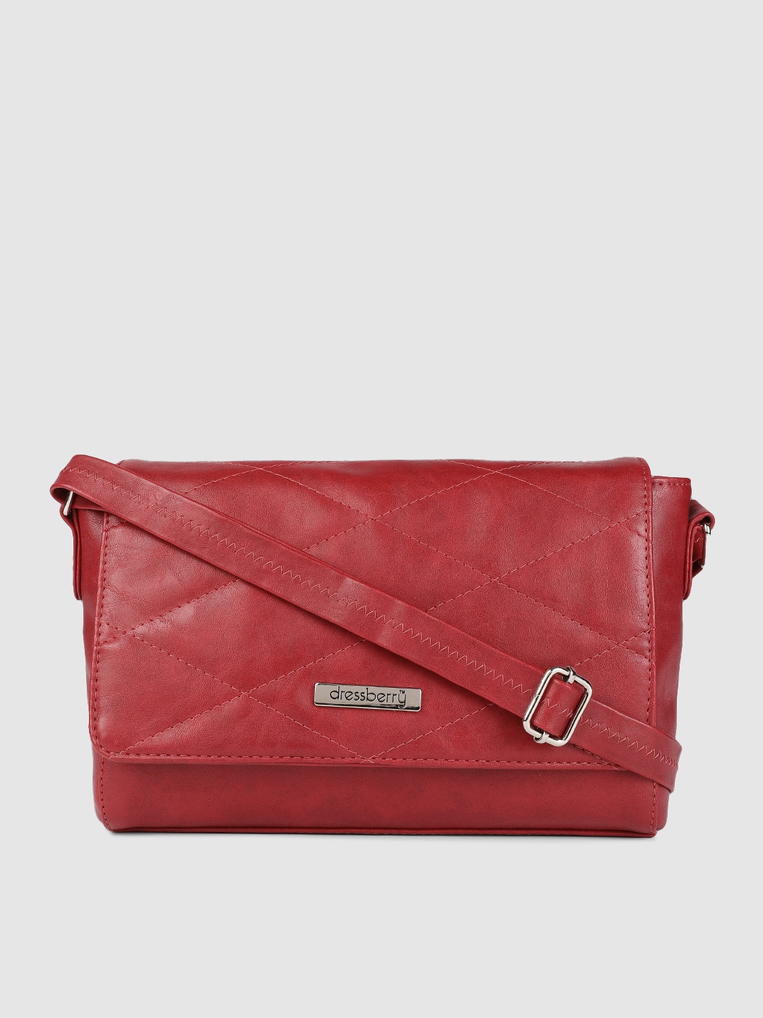 

DressBerry Red Structured Quilted Sling Bag