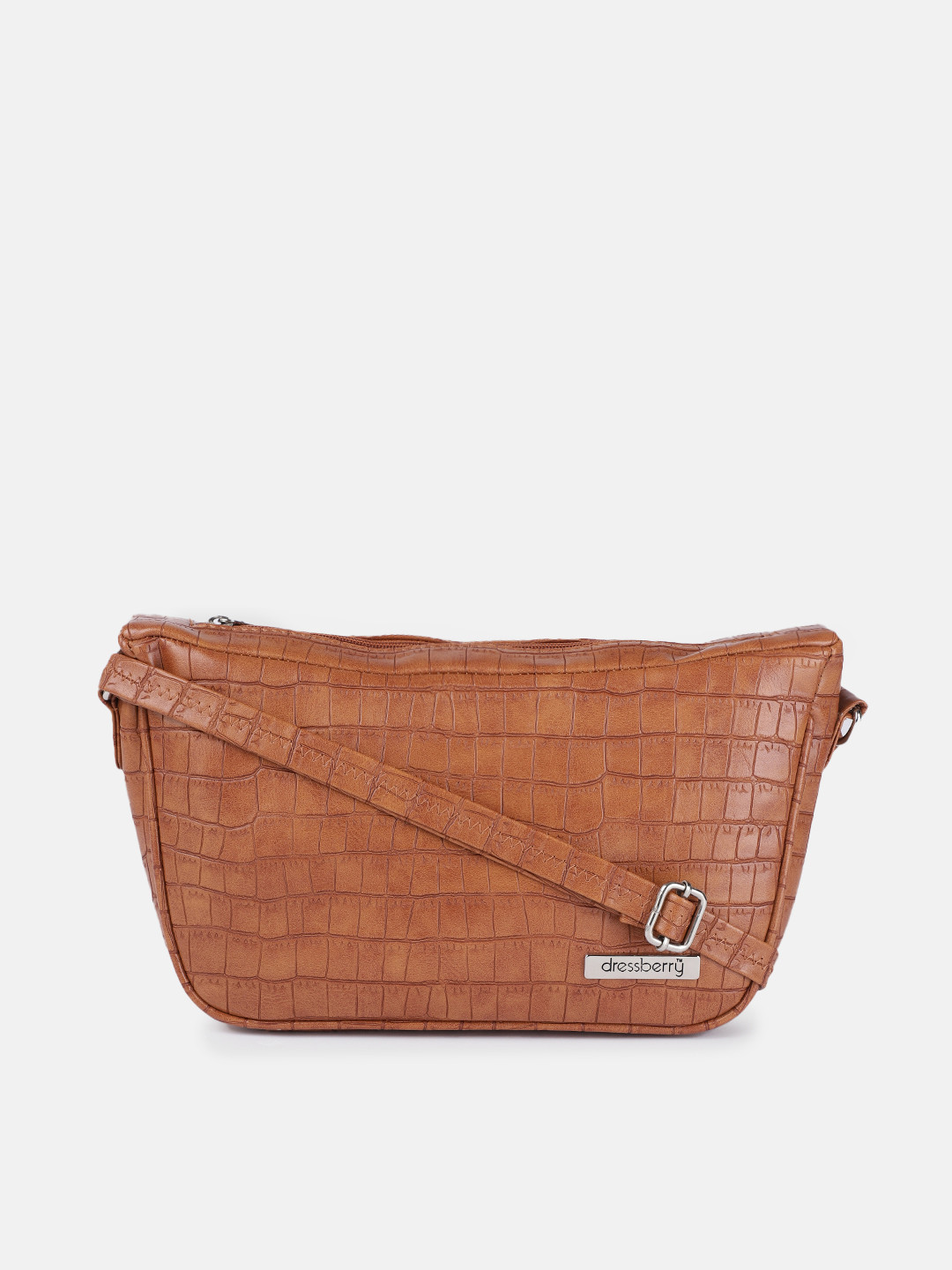 

DressBerry Tan Brown Textured Sling Bag