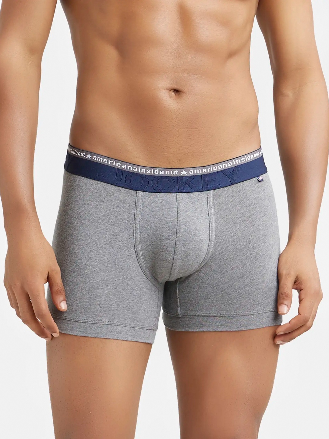 

Jockey Stretchable Trunk with Ultrasoft Waistband-US60, Grey melange