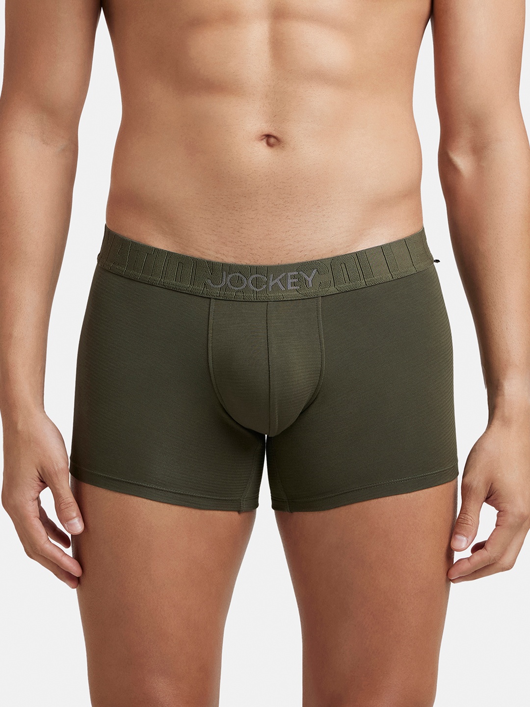 

Jockey Supima Cotton Stretch Solid Trunk with Ultrasoft Waistband-IC32, Olive