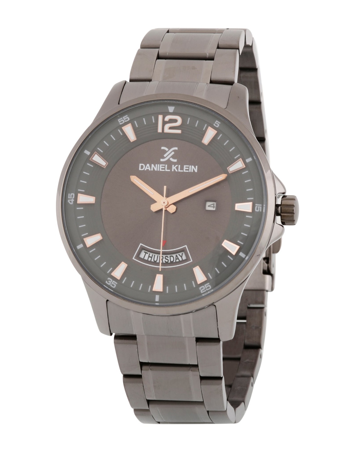 

Daniel Klein Men Grey Dial & Gunmetal Toned Straps Analogue Watch DK.1.12871-4