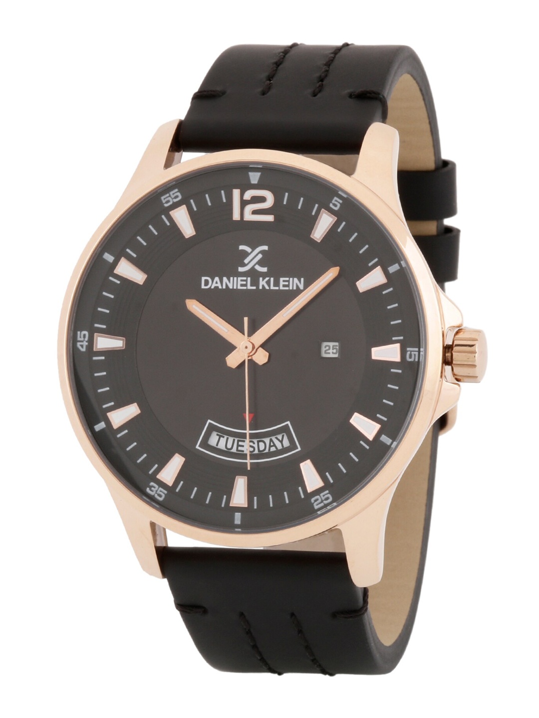 

Daniel Klein Men Black Printed Dial & Black Leather Straps Analogue Watch - DK.1.12870-3