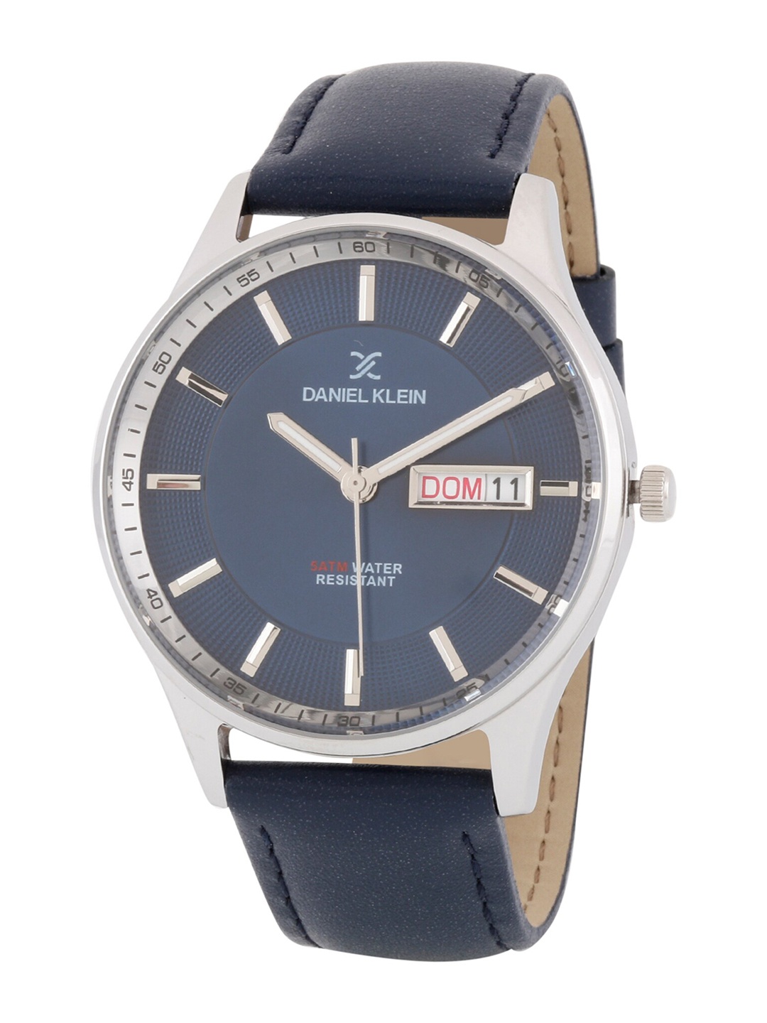

Daniel Klein Men Blue Embellished Dial & Blue Leather Straps Analogue Watch