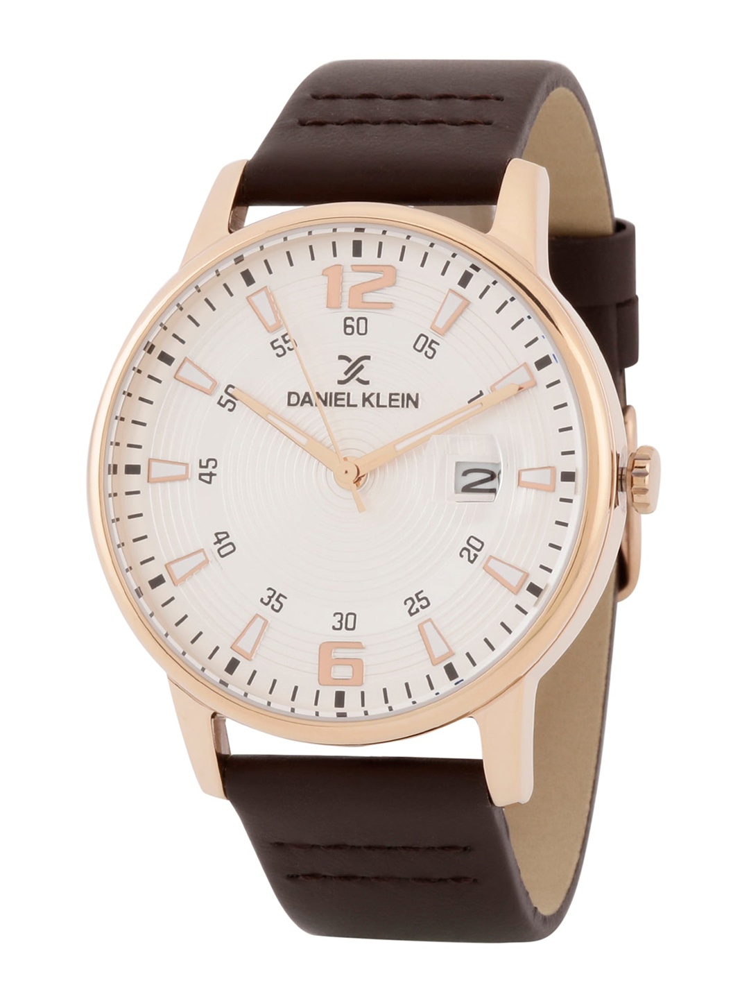 

Daniel Klein Men Silver-Toned Dial & Brown Leather Straps Analogue Watch