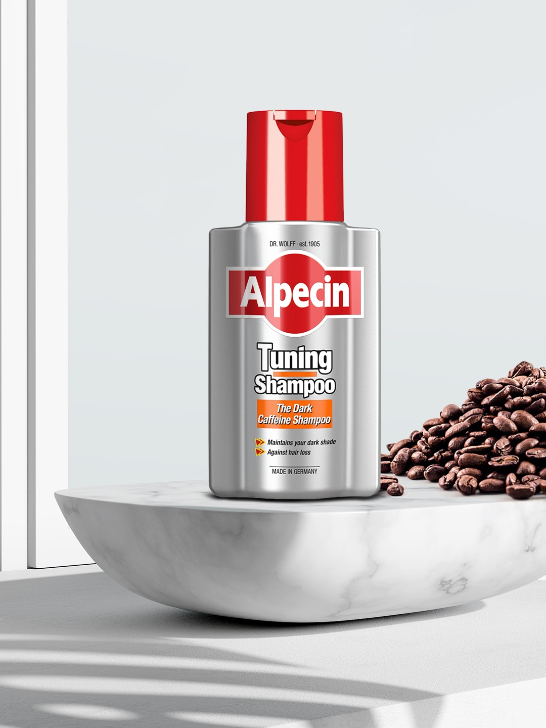 

Alpecin Caffeine Tuning Shampoo | Dark Shampoo to Cover Early Grey Hairs, Silver