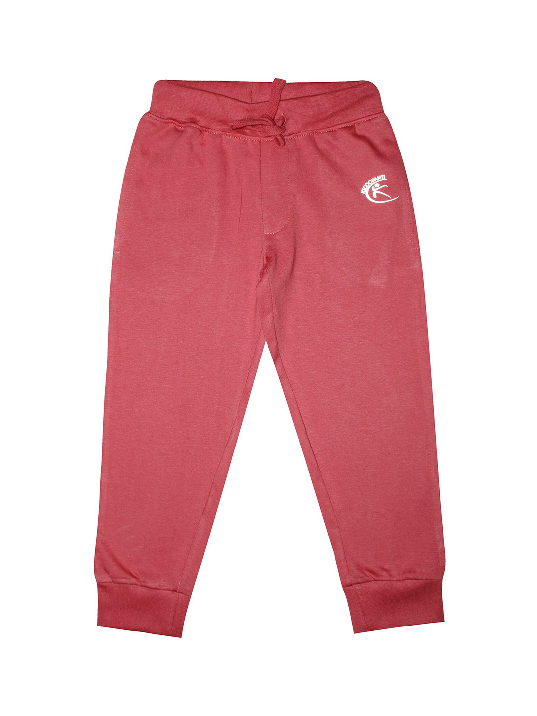 

KiddoPanti Kids Rose-Pink Solid Pure Cotton Joggers