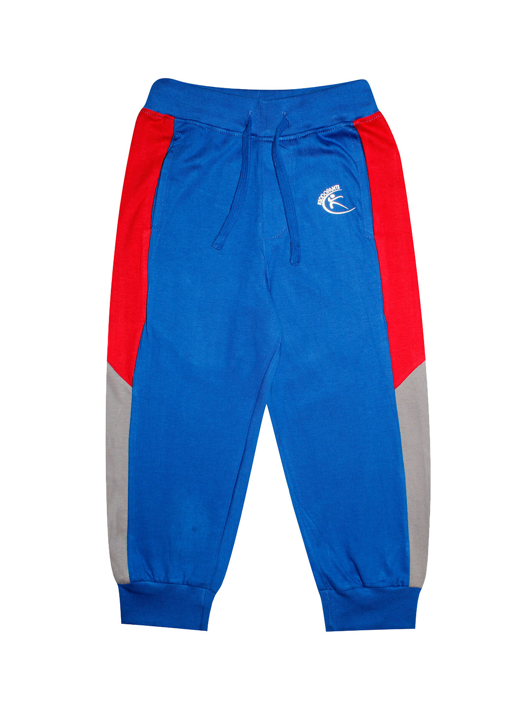 

KiddoPanti Boys Blue Cut and Sew Side Panel Tack pant