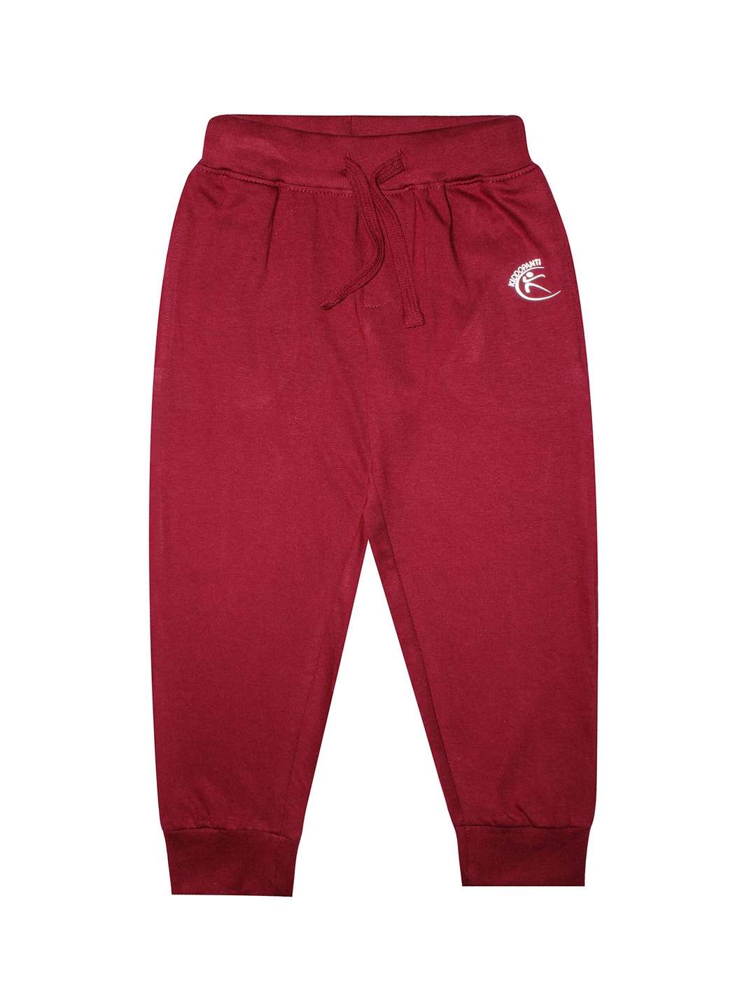 

KiddoPanti Kids Maroon Solid Pure Cotton Joggers