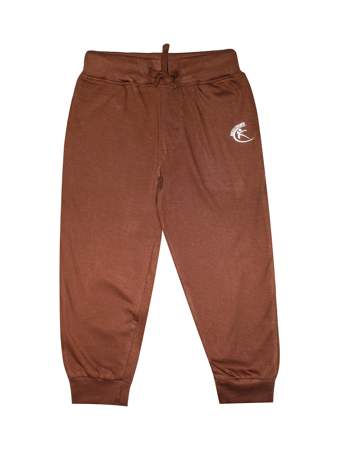 

KiddoPanti Kids Coffee Brown Solid Pure Cotton Joggers