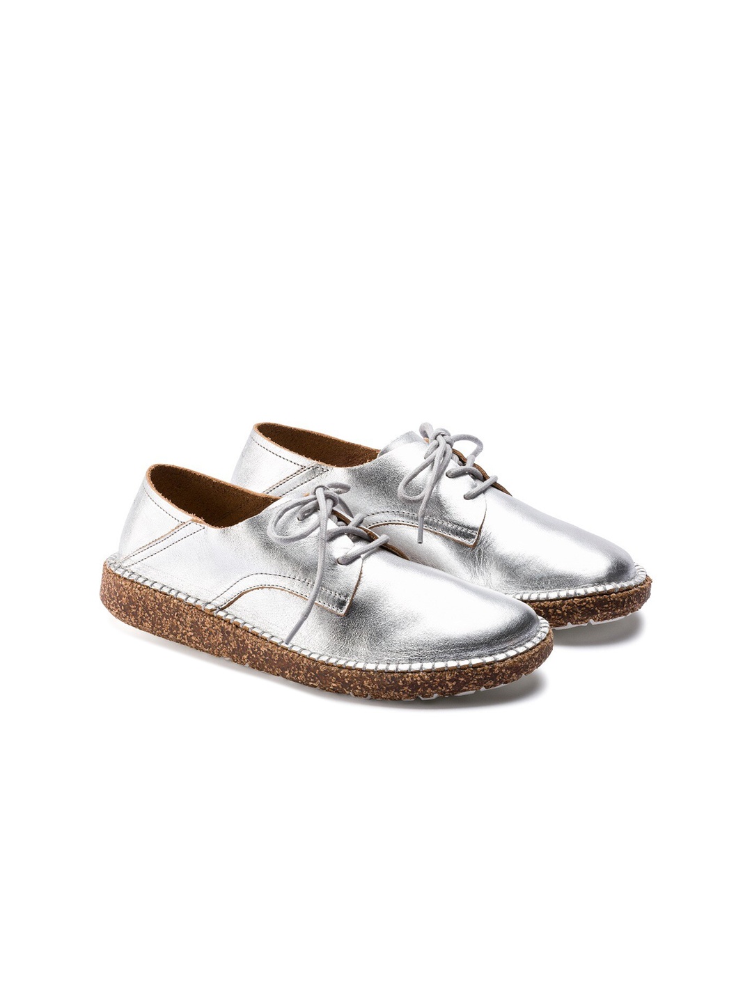 

Birkenstock Women Gary Silver Narrow-Width Casual Shoes