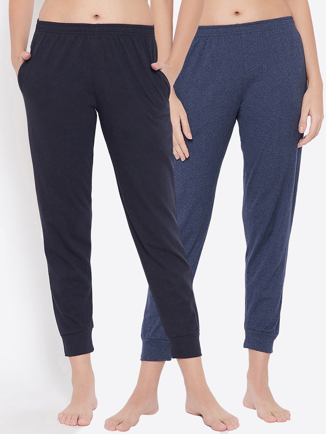 

Clovia Women Pack Of 2 Cotton Lounge Pants, Grey