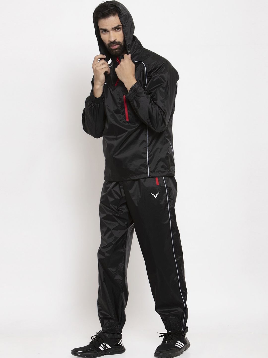

Invincible Men Platinum Nylon Sauna Suit, Black