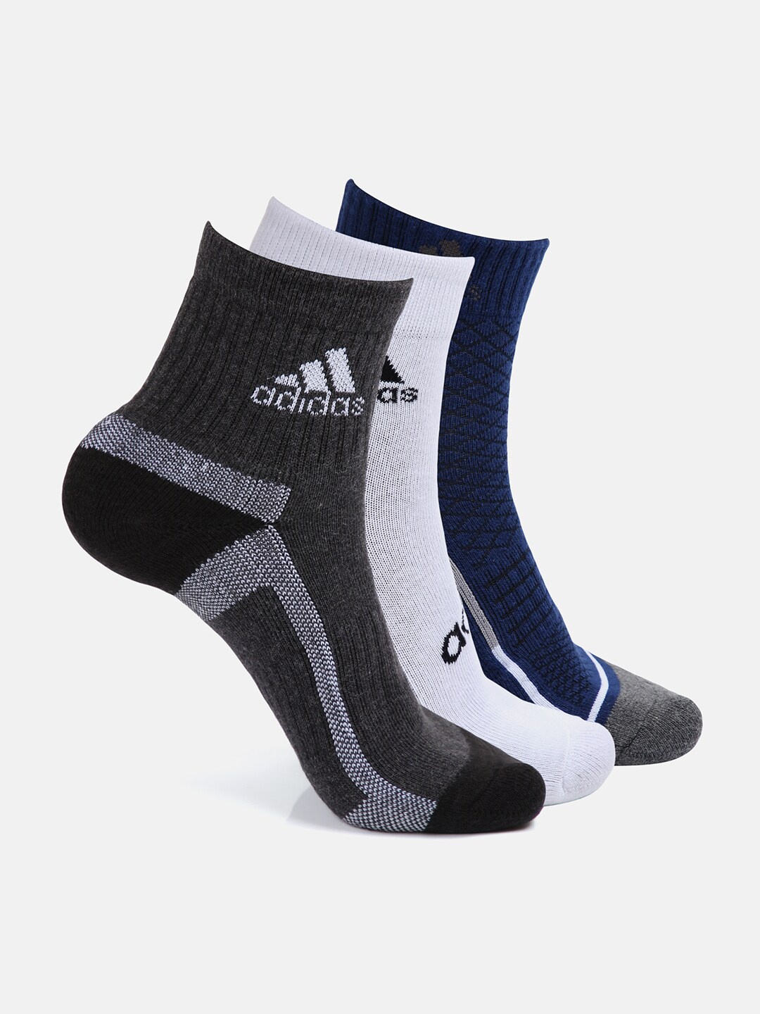 

ADIDAS Men Pack Of 3 Assorted Ankle-Length Socks