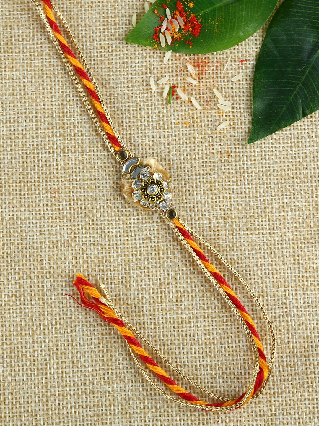 

Aapno Rajasthan Multicoloured Handcrafted Rakhi, Multi