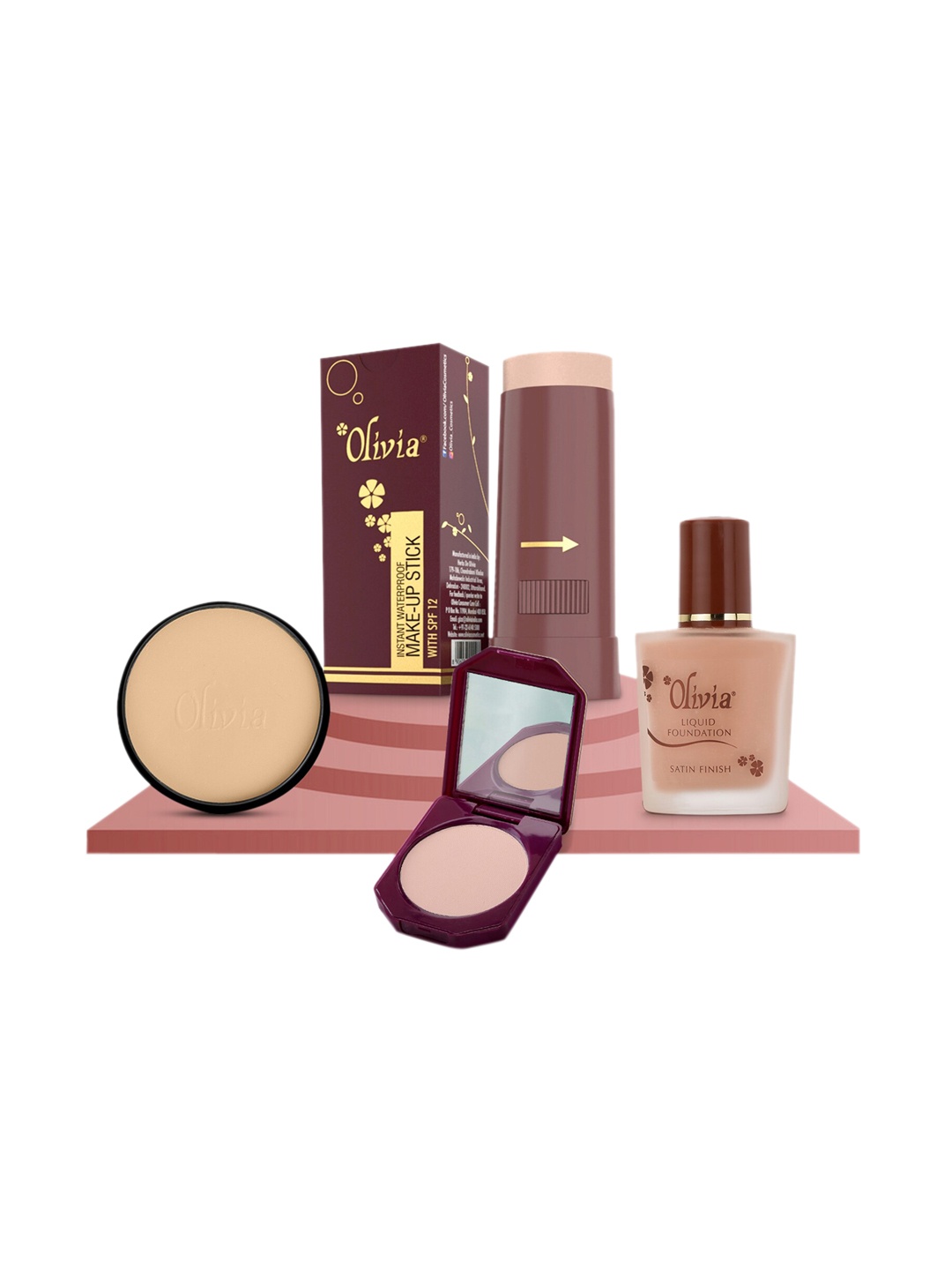 

Olivia Makeup Kit for Dark Wheatish Skin Tone, Multi