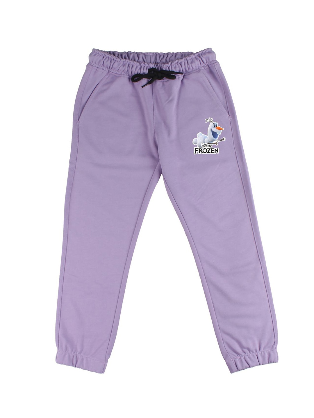 

Disney by Wear Your Mind Girls Purple Pure Cotton Joggers