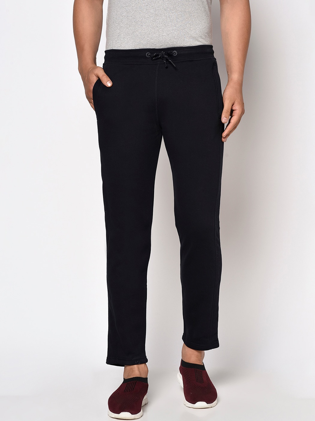 

Octave Men Black Solid Cotton Track Pants